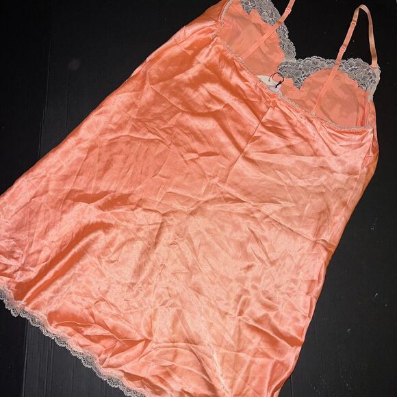 Victoria's Secret M slip BABYDOLL ORANGE GOLD lace sequined DREAM ANGELS RARE!!! - Picture 4 of 4